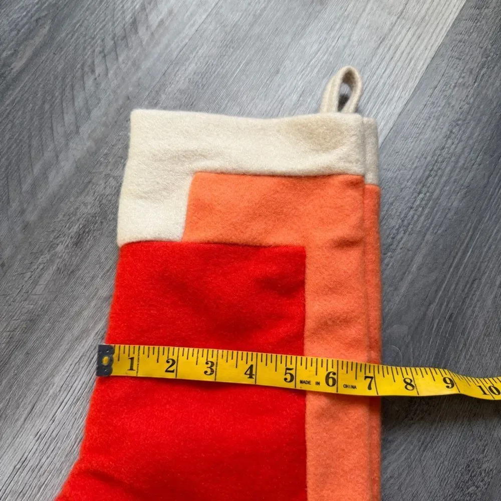 LEGO Christmas Stocking Home Decor Color Block Unisex Orange Red